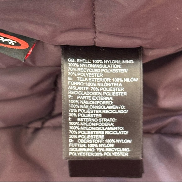 The North Face Redpoint Primaloft Zip Stowable Quilted Puffer Jacket Purple XS - Picture 11 of 11